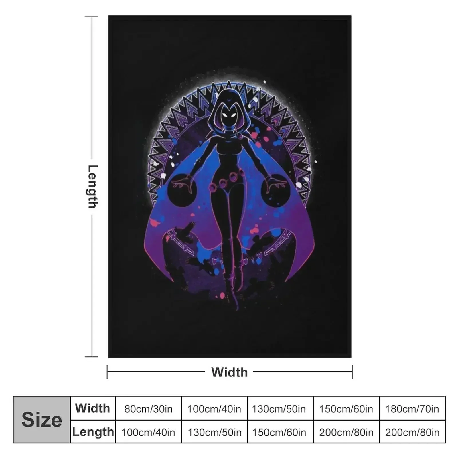 Raven Shadow Throw Blanket Retros Luxury Bed linens Polar Blankets