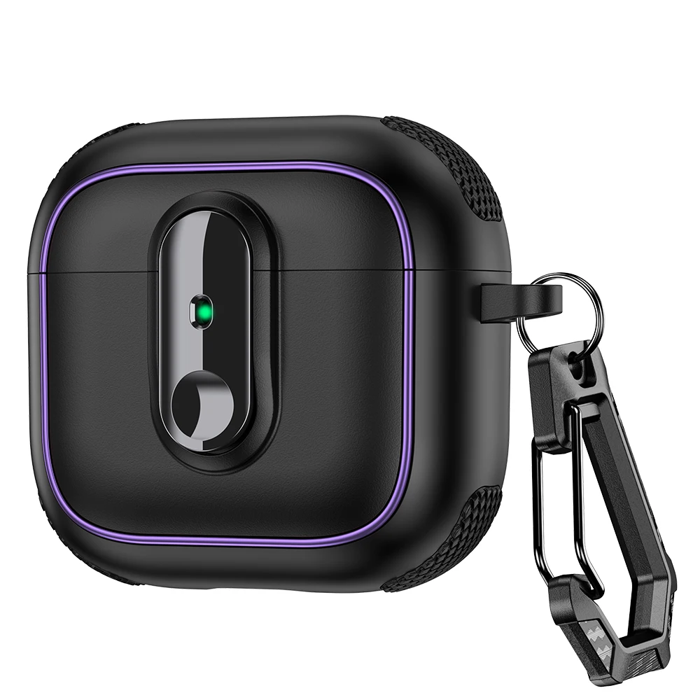 

Armor Lock Earphone Cover For AirPods 4 Pro 2 Case TPU PC Shockproof Headphone Coque For AirPods Pro 3 Case