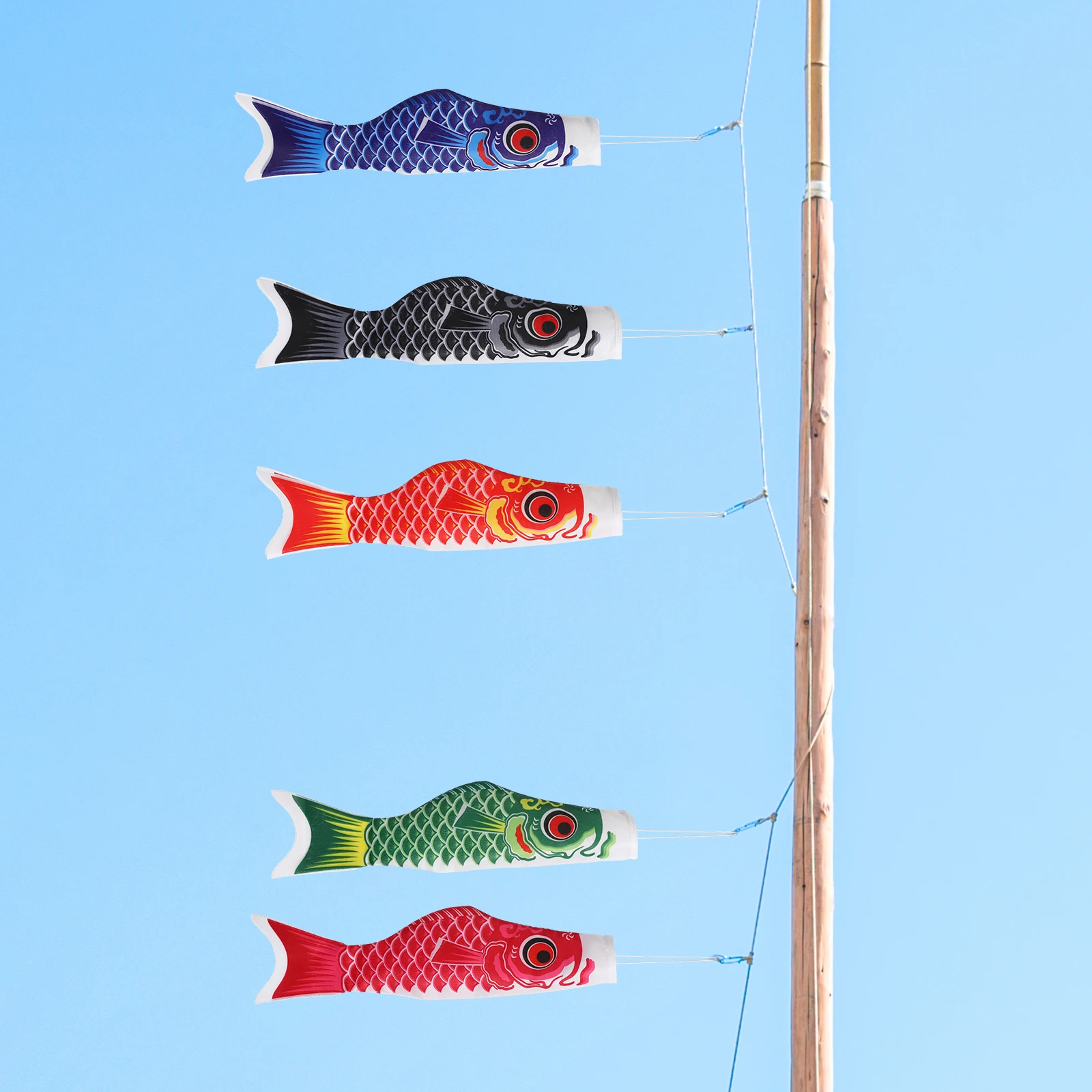 5pcs Carp Shape Flags Japanese Style Carp Shape Flags Koinobori Fish Flag Hanging Fish Flag Kite Home restaurant festival Decor
