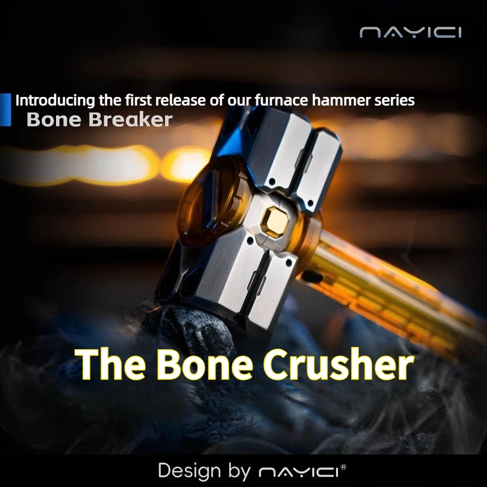 (Pre-sale) NAYICI Bone Crusher Armored  Mechanical Metal Spinning Fingertip Top Composite Decompression Toy