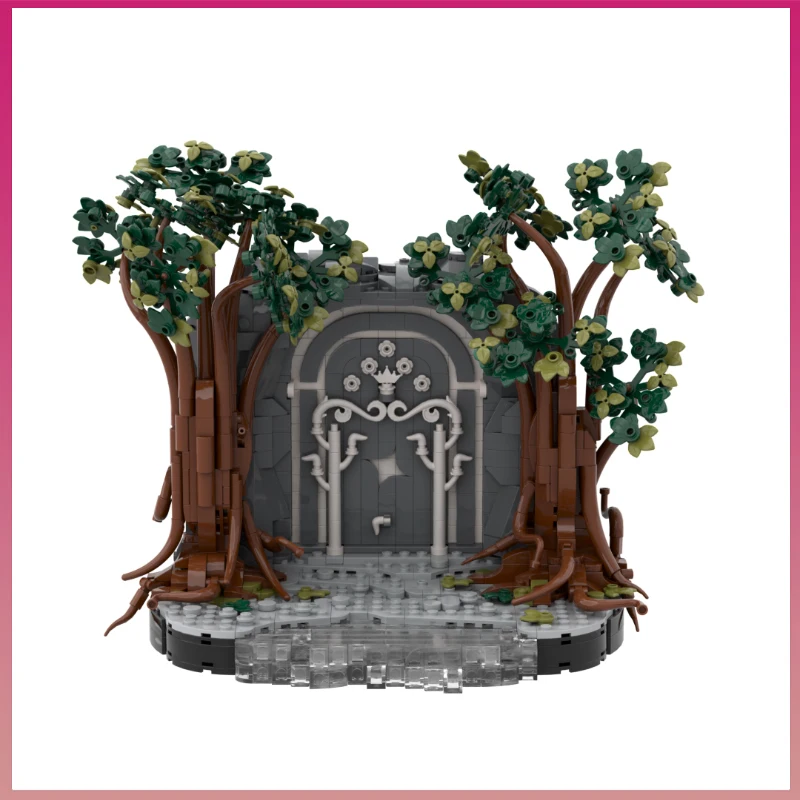 

Конструктор MOC «Дверь Дурин» (1923 детали), модель архитектурного объекта из фильма, креативный набор для сборки, подарок на день рождения, украшение