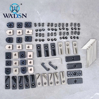 Wadsn Tactical M-LOK Keymod 20mm Picatinny Rail Cover Wire Cable Management For PEQ DBAL-A2 Hunting Flashlight Hand Guard