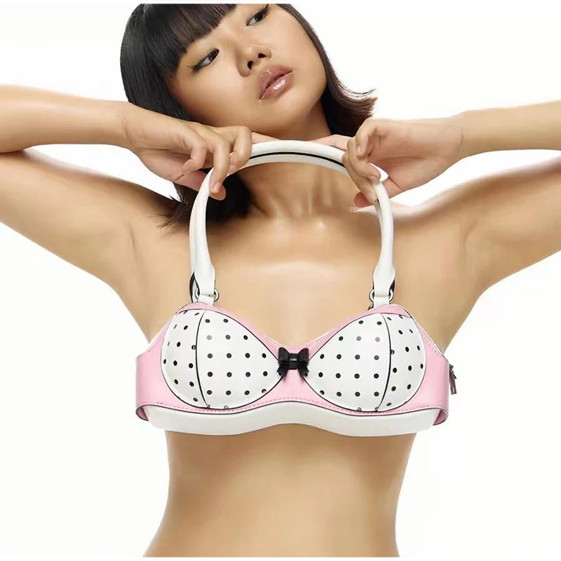 Kreative Genie Handtasche Y2k Mode Polka Dot Schleifenmuster Damen Schultertasche Designer Nischen-Vielseitige Lustige Neue Achseltasche – Detail 22