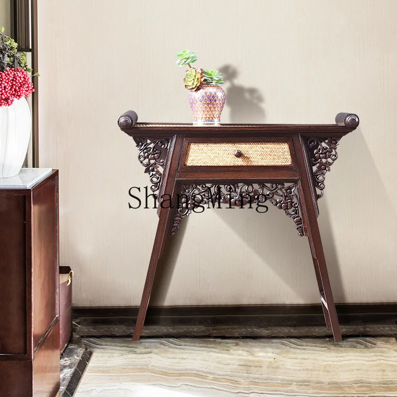 

ZYYSolid Wood Offering Table Shentai Shrine Hall Buddha Table Tiao Case Incense Case Household Furniture