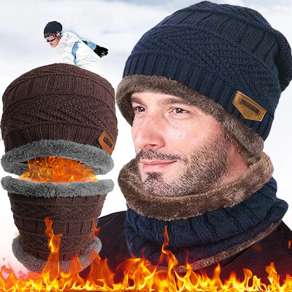 Ensemble écharpe et chapeaux Smile pour hommes et femmes, bonnets chauds en peluche épais, casquettes en tricot, masque de cou de protection contre le froid, cyclisme en plein air, ski, hiver