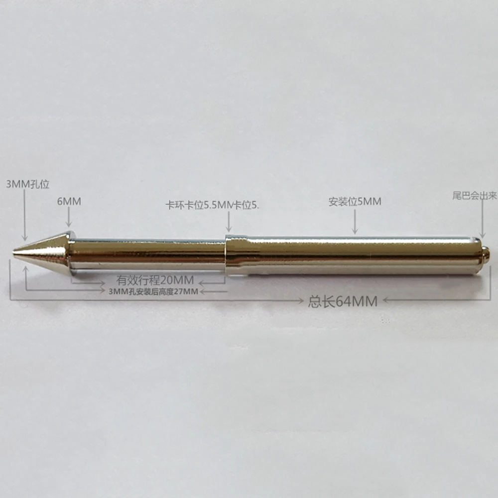 5MM Extended Positioning pin With Capped Pointed Positioning Probe GP-2L (20L) E C one Positioning Test Pin Length 64mm