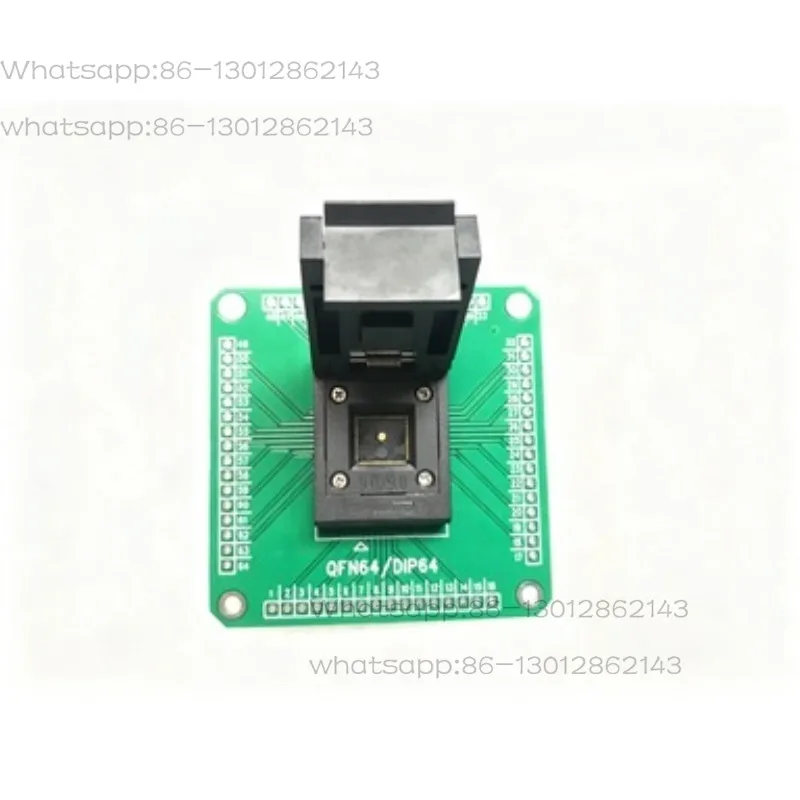 QFN9X9-64L IC Test And Burn In Socket QFN64 0.5mm Pitch Package Size 9x9mm