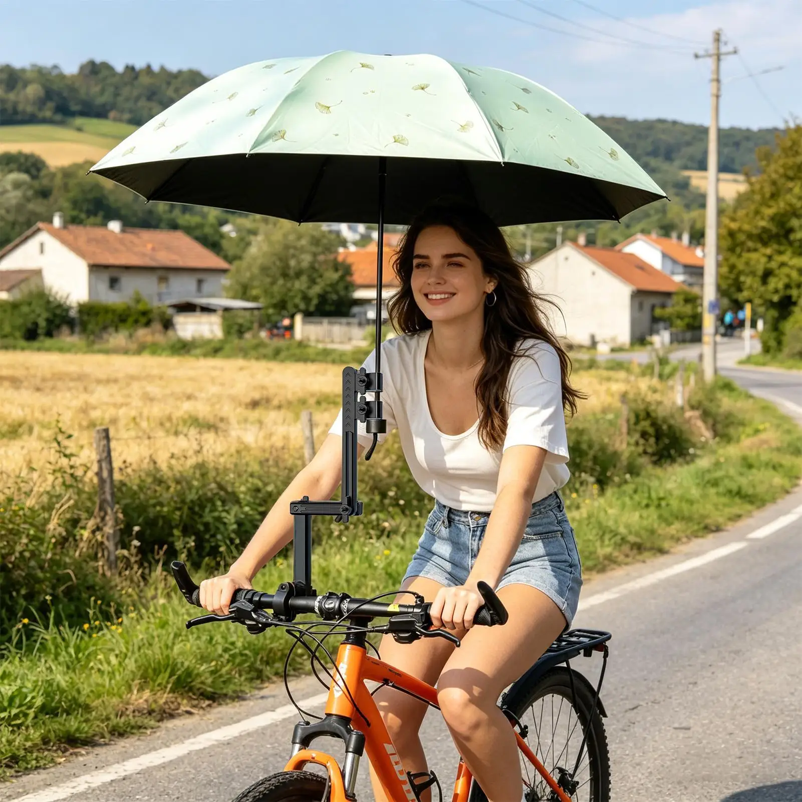 

Stroller Umbrella Holder Adjustable Bicycle Support Wheelchair Umbrella Holder For Wheelchair Outdoor Golf Bike Beach Scooter