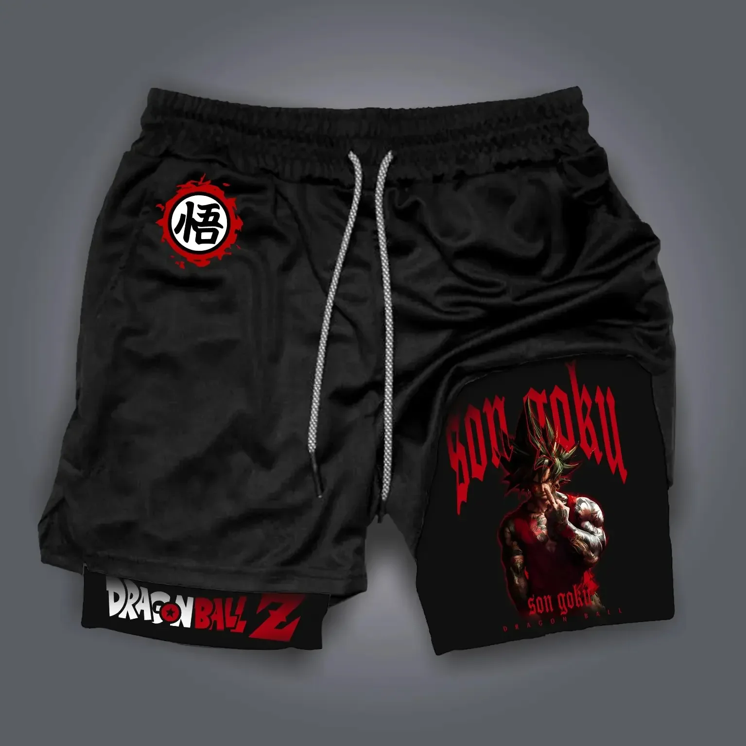 Dragon Ball Broly Anime Pantaloncini da palestra Uomo Traspirante Casual Streetwear Pantaloni da spiaggia ad asciugatura rapida a doppio strato Nuova moda estiva Y2k