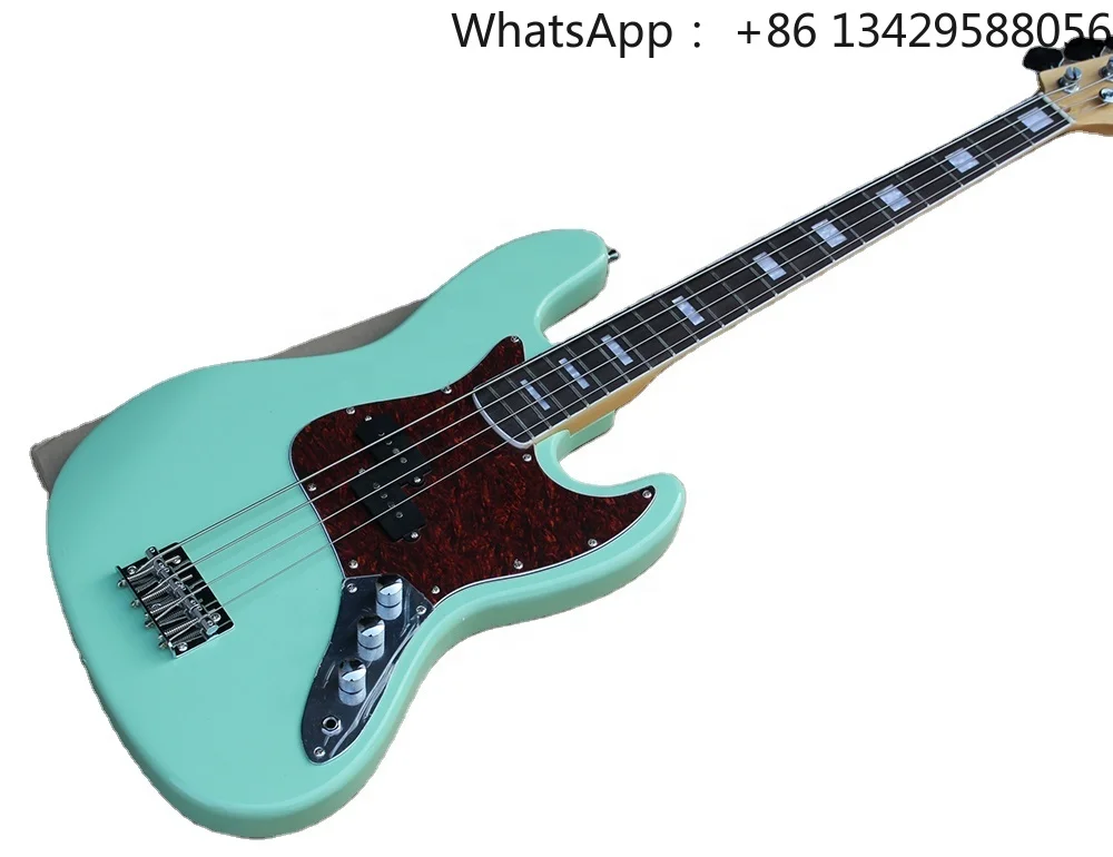 Flyoung Musical Instrument Green 4 String Electric Bass Guitar J bass