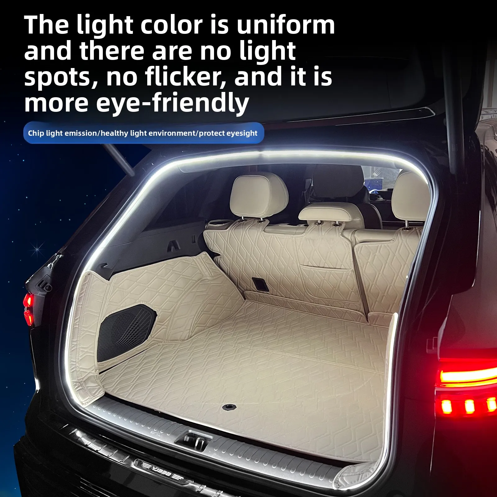 Good Quality New Trunk Ambient Decorative Light Lossless Installation For 2021 2022 2023 2024 2025 2026 Geely Monjaro