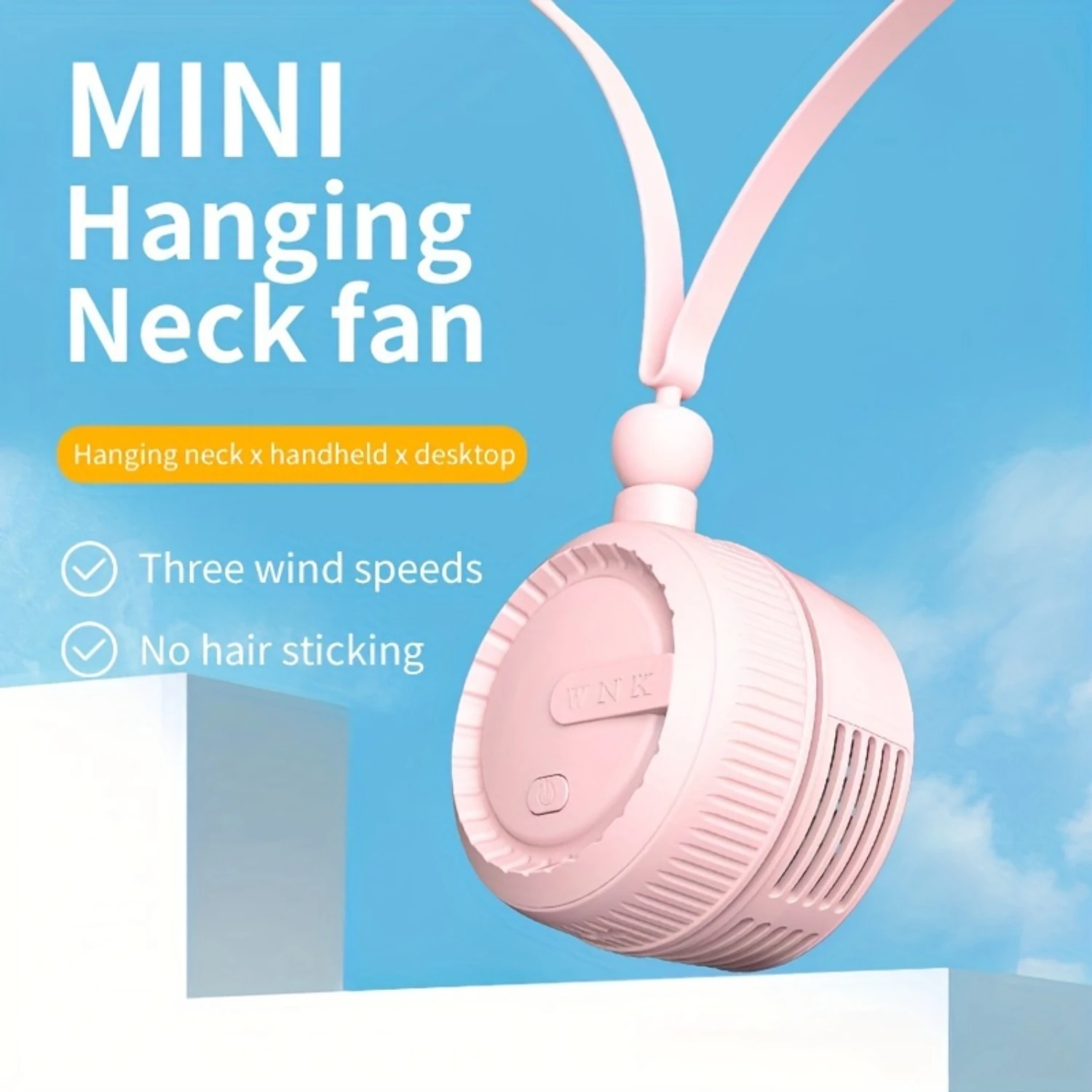 Ultra-Quiet Wearable Neck Fan - Bladeless, Usb Rechargeable, Perfect For Outdoor &  Use