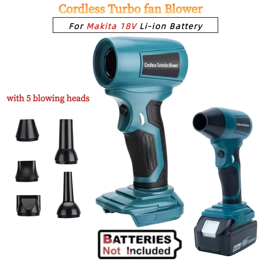 

Литий-ионный беспроводной турбовентилятор мощностью 200 Вт для Makita 18 В LXT, литий-ионный аккумулятор, фен для удаления пыли и снега (БЕЗ батареи)