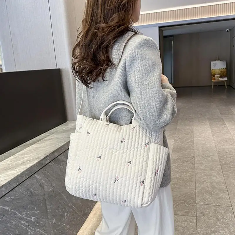 حقيبة أمي ، سعة كبيرة الأم وحقيبة تخزين محمولة حقيبة اليد متعددة الوظائف حقيبة الكتف