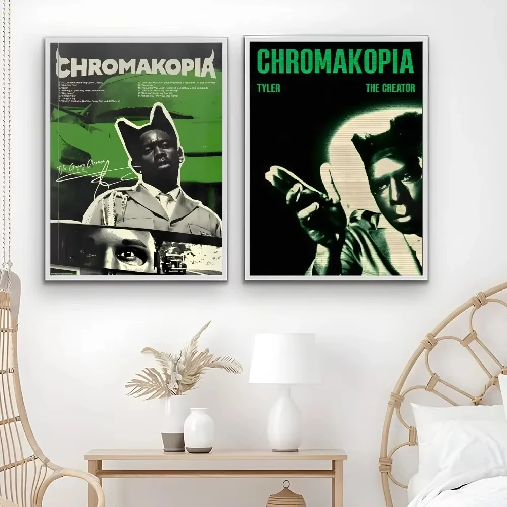 لوحة فنية جدارية من Rapper T-Tyler Creator C-Chromakopia، ملصق مطبوع على القماش عالي الدقة، مناسب للمنزل، غرفة المعيشة، لوحة تزيين الغرفة