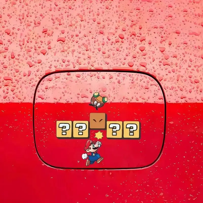 Super Mario Bros Car Stickers Funny and Fun Devil Stickers Waterproof Vinyl Car Cover for Cars Truck, Motorcycle Fuel Tank Caps