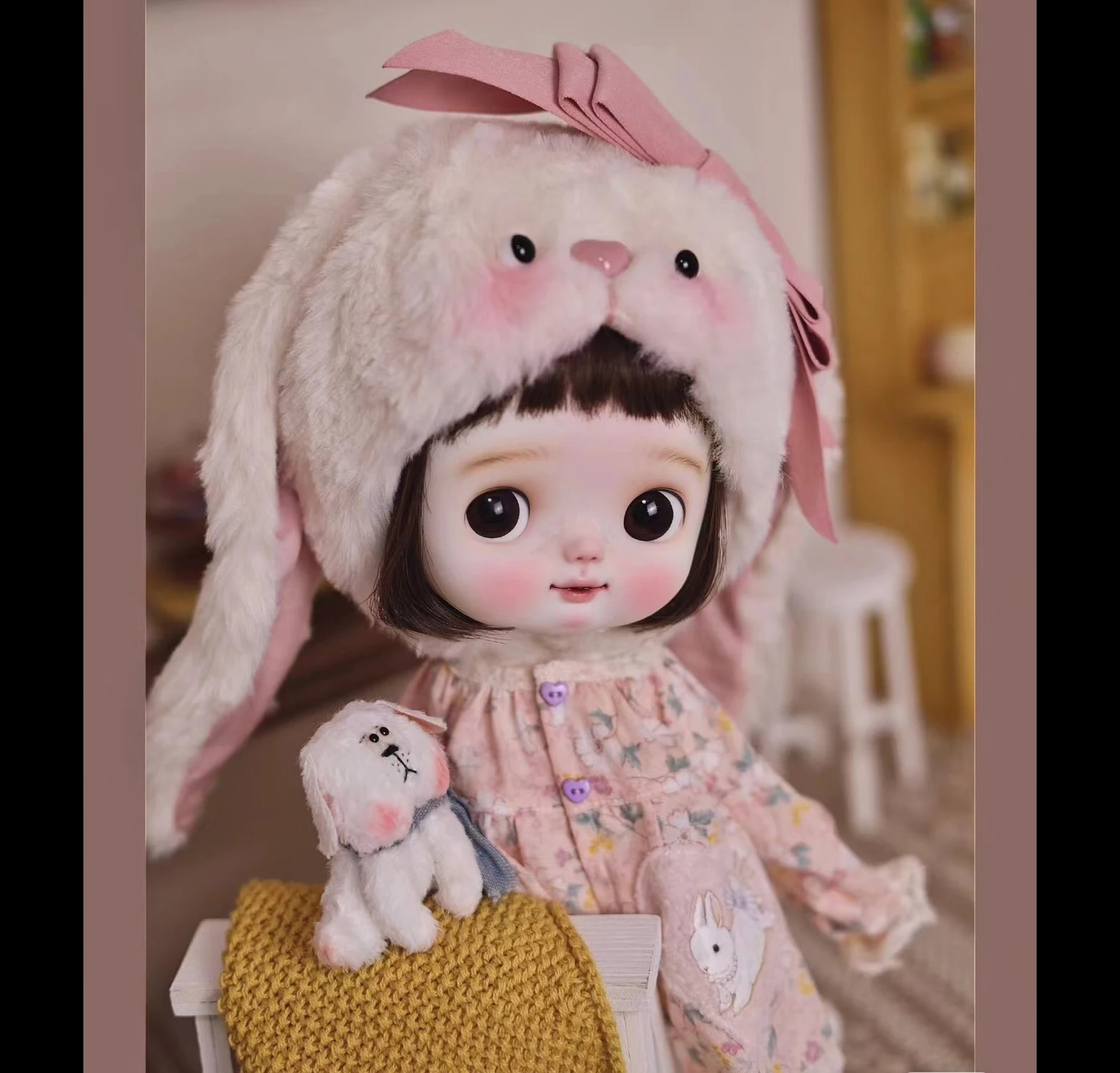 New 1/6 BJD Doll Big Head Lovely Girl Resin Material DIY Doll Accessories Doll No Makeup Doll Toys  Gifts