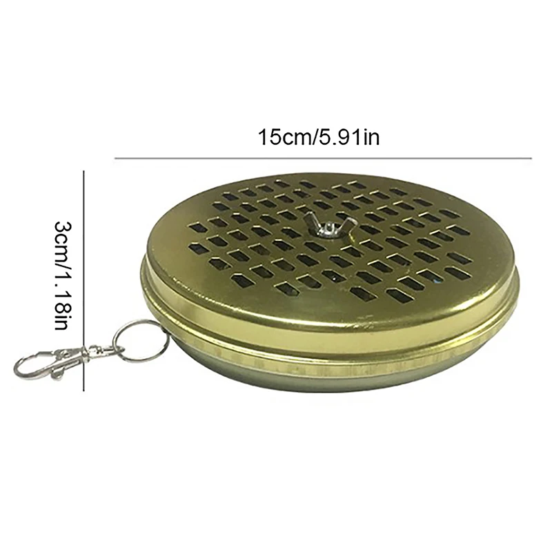 ポータブル鉄製収納ボックス,フック付き,防虫トレイ,金属コイルホルダー,フィッシングボックス,1個