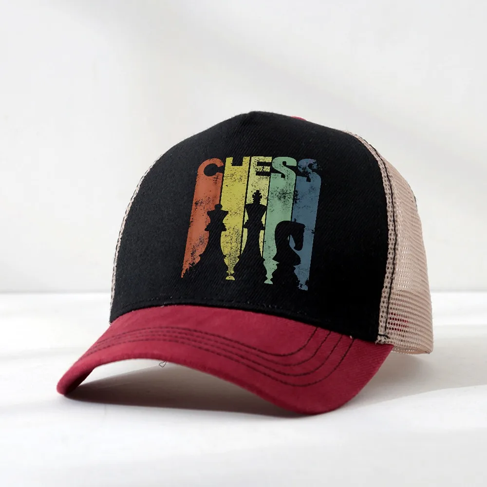 

Vintage chess Birthday gift Chess Player printed Baseball Cap Casual Adjustable Dad Hat, net breathable Cap Perfect As Gift