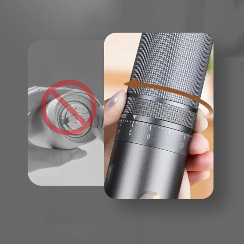 Abxh moedor de café portátil mão moedor manual moer máquina moinho com posicionamento rolamento duplo