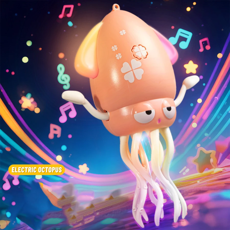 Tanzendes Oktopus-Spielzeug mit Lichtern und Musik, interaktive kriechende Oktopus-Kindergeschenke und interessantes teilweichendes Spiel ac