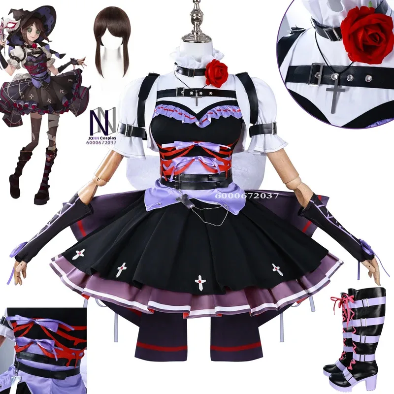 

Game Identity V Emma Woods Cosplay new Costume with Wig shoes Halloween Role Play Gardener Party Cute Lolita Dress for women