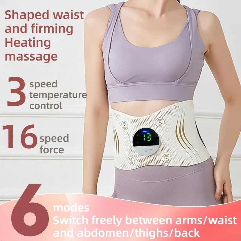 

Массажный пояс с подогревом и EMS, профессиональная терапия красным светом, мощная вибрация, массаж талии, многофункциональный массажер