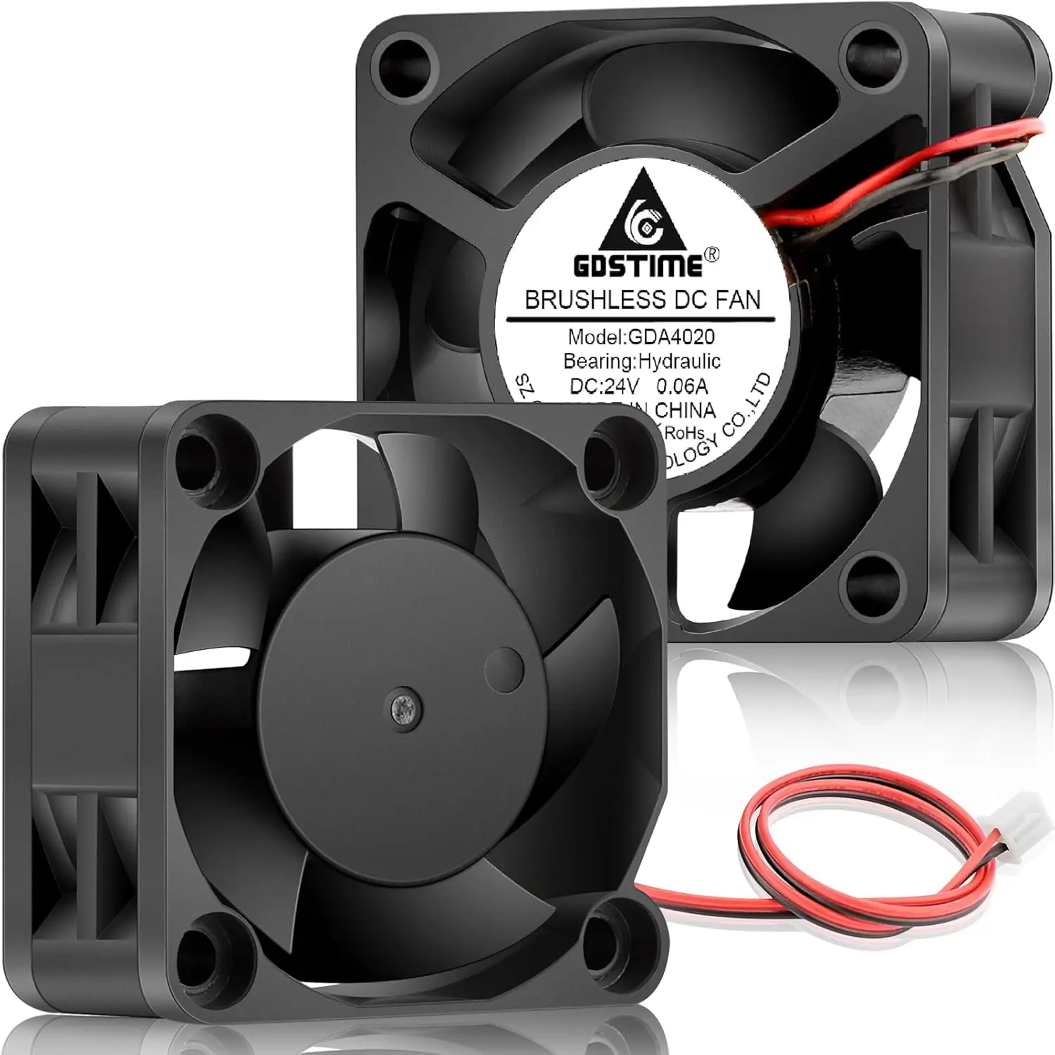 

40mm Brushless Cooling Fan 24V DC 2Pin 6000RPM for 3D Printer 2-Pack