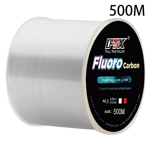 300 m 500 m Fluorkohlenstoff Beschichtung Angelschnur 4,13 LB-34,32 LB Carbon Faser Vorfach Linie Angeln Locken Draht Sinkende Linie Japan