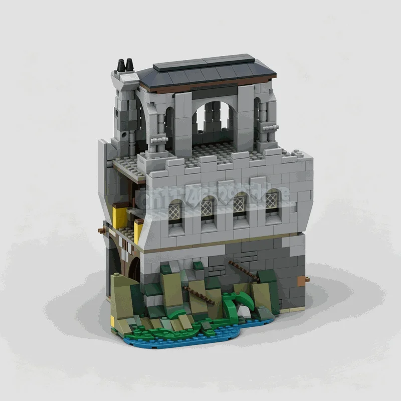 1129Pcs Medieval Castle Extension Modular Building Blocks Fortress Wall Tower Architecture Model Diy Assembly Collection Gifts