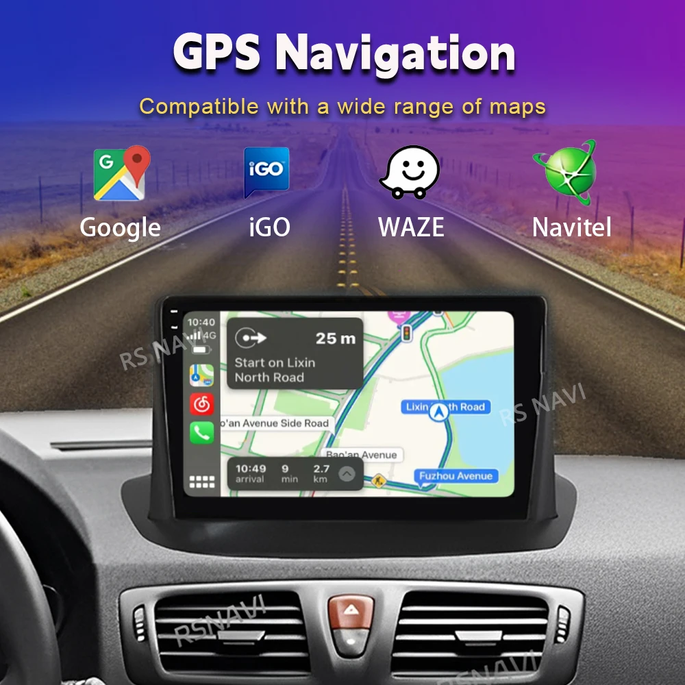 Android 16 Carplay Auto Car Radio Multimedia Player For Renault Megane 3 Fluence Samsung SM3 2008 - 2014 Stereo 2din Head Unit view 5