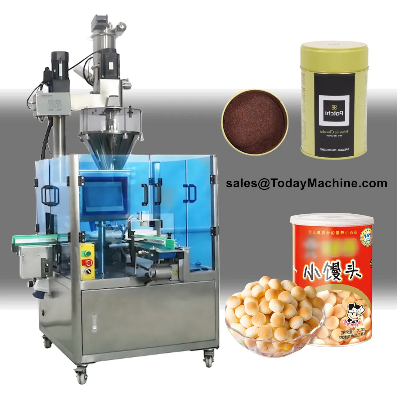 Automatic Rotary Filling Bottle Machine For Snack Food Granule Jar Filling Line