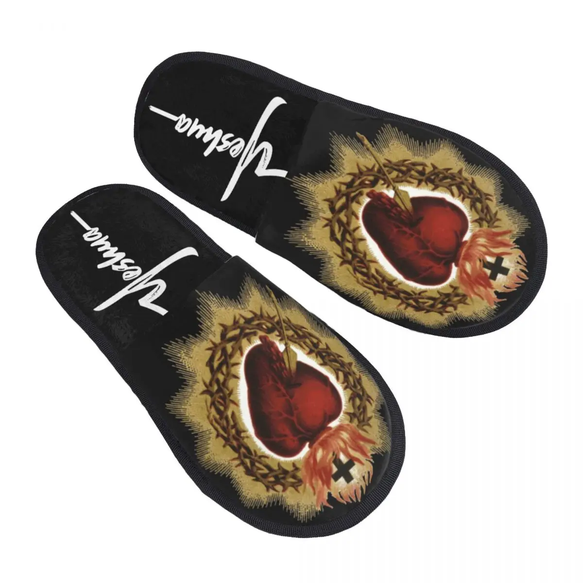 Custom Christian Yeshua Jesus Gast Slippers Voor Badkamer Vrouwen Christian Yeshua Jesus Huis Slipper