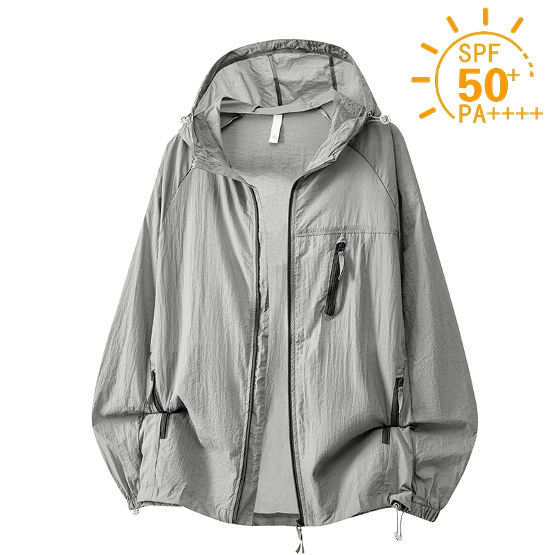 Summer UPF50+ UV Sun Protection Skin Coats Men/Women Unisex Outdoor Sportswear Ultra-Light Windbreaker Man Hooded Casual Jackets