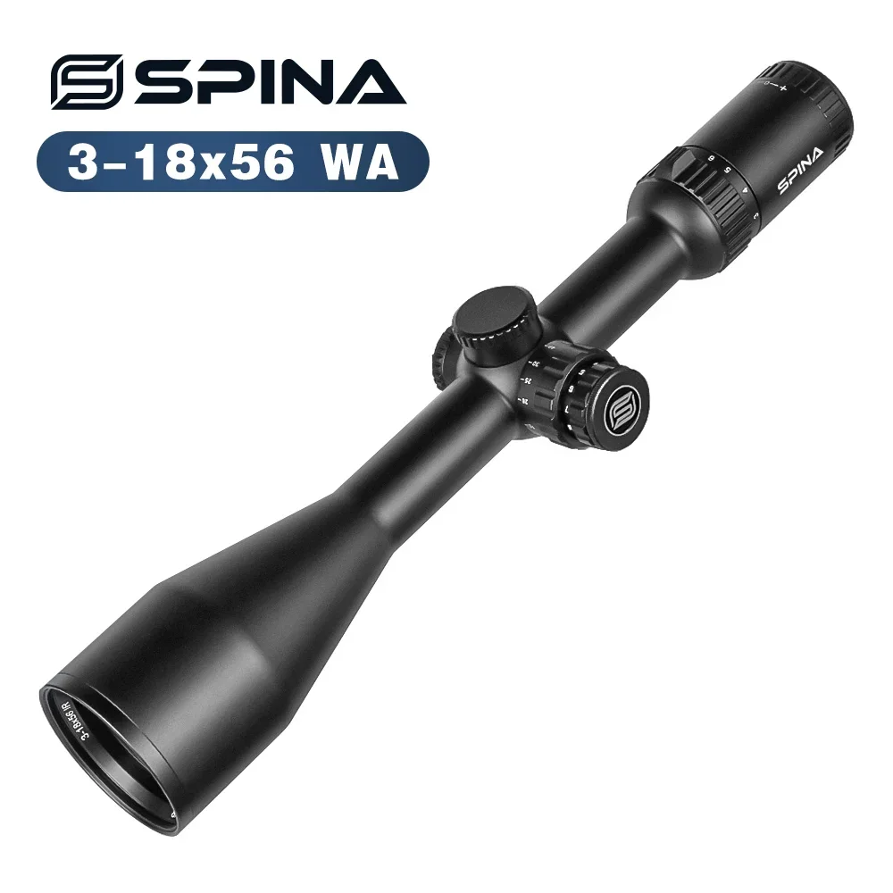 SPINA OPTICS Hunting Equipment 3-18x56 WA SF miras telescopicas with Red/Green Illumination Ultra Wide Scope