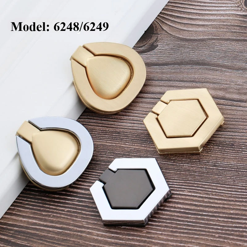 Chinese-style shoe cabinet drawer with concealed latch handle American-style drawer door handle simple zinc alloy latch handles
