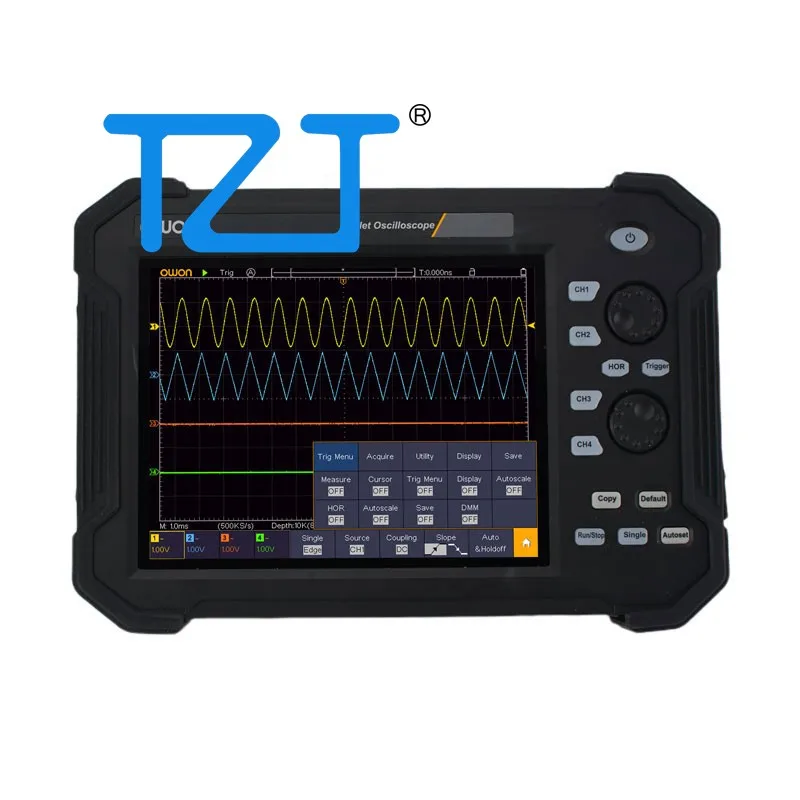 TZT TAO3074/TAO3104/TAO3074A 70MHz 4-Channel 8bits Handheld Tablet Digital Oscilloscope with 8-inch Multi-point Touch Screen