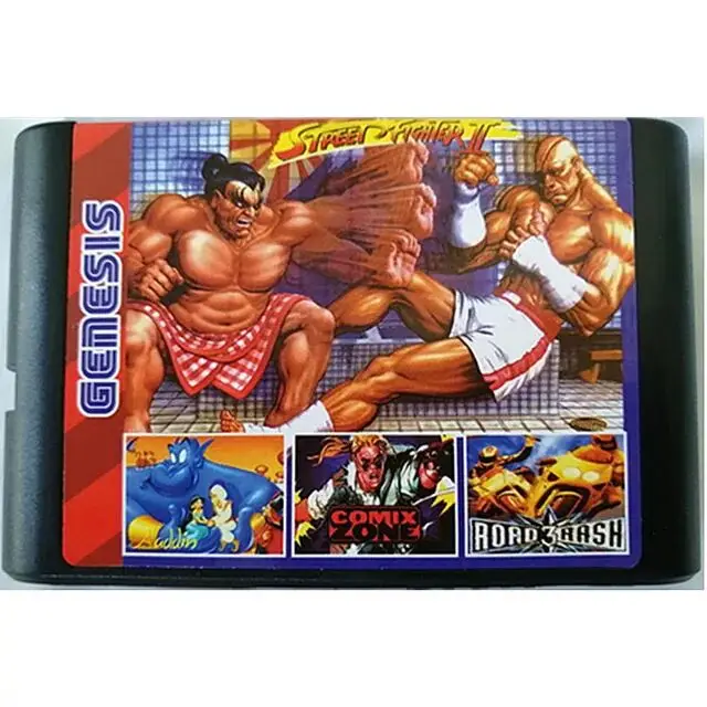 Carro de pestañas de verano 2G BIT 196 en 1 juegos no repetitivos 2G BIT para Sega Mega Drive para PAL y NTSC envío directo