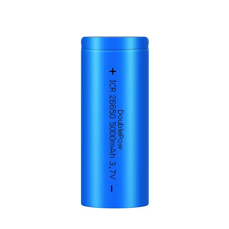 Doublepow 26650 Rechargeable Lithium Battery 3.7V 5000mAh for Handheld fan Flashlight Mining Lamp Wireless Microphone