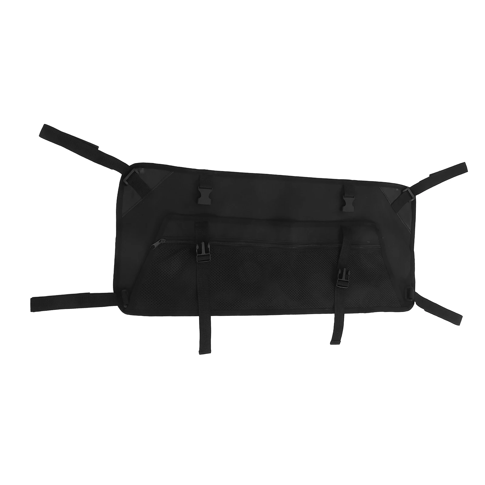 กระเป๋าเก็บของแบบพับได้ 1 ชิ้น พร้อมช่องเก็บของด้านข้างแบบตาข่าย ทำจากผ้า Oxford สำหรับจัดเก็บของใช้ในแคมป์ปิ้ง พกพาสะดวก อุปกรณ์เสริมสำหรับรถเข็นกลางแจ้ง