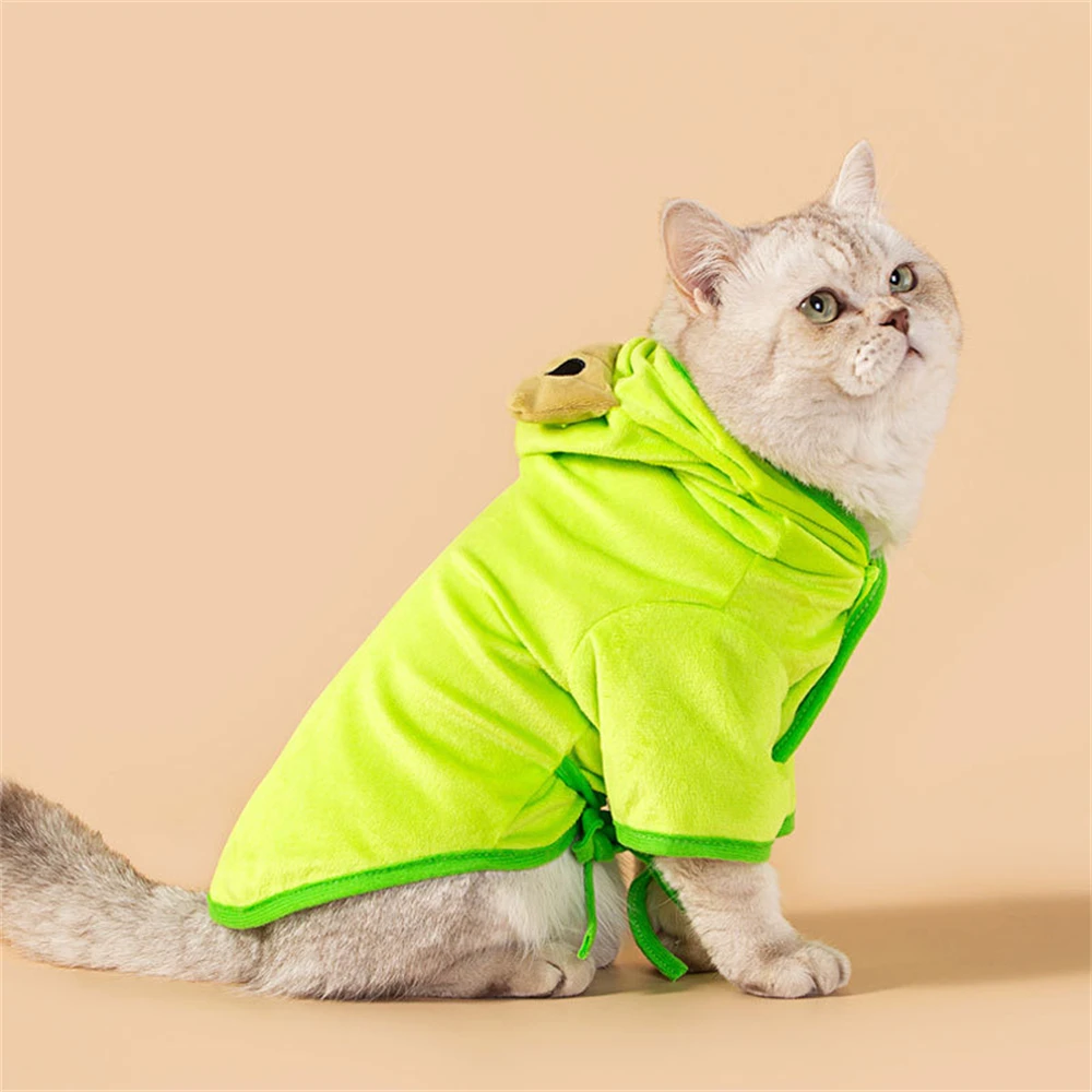 

Home Dog Clothes Cute Pet Hoodies Coat Dogs and Cats Clean Super Absorbent Bathrobe Full Body Wrap For Small Dogs Puppy