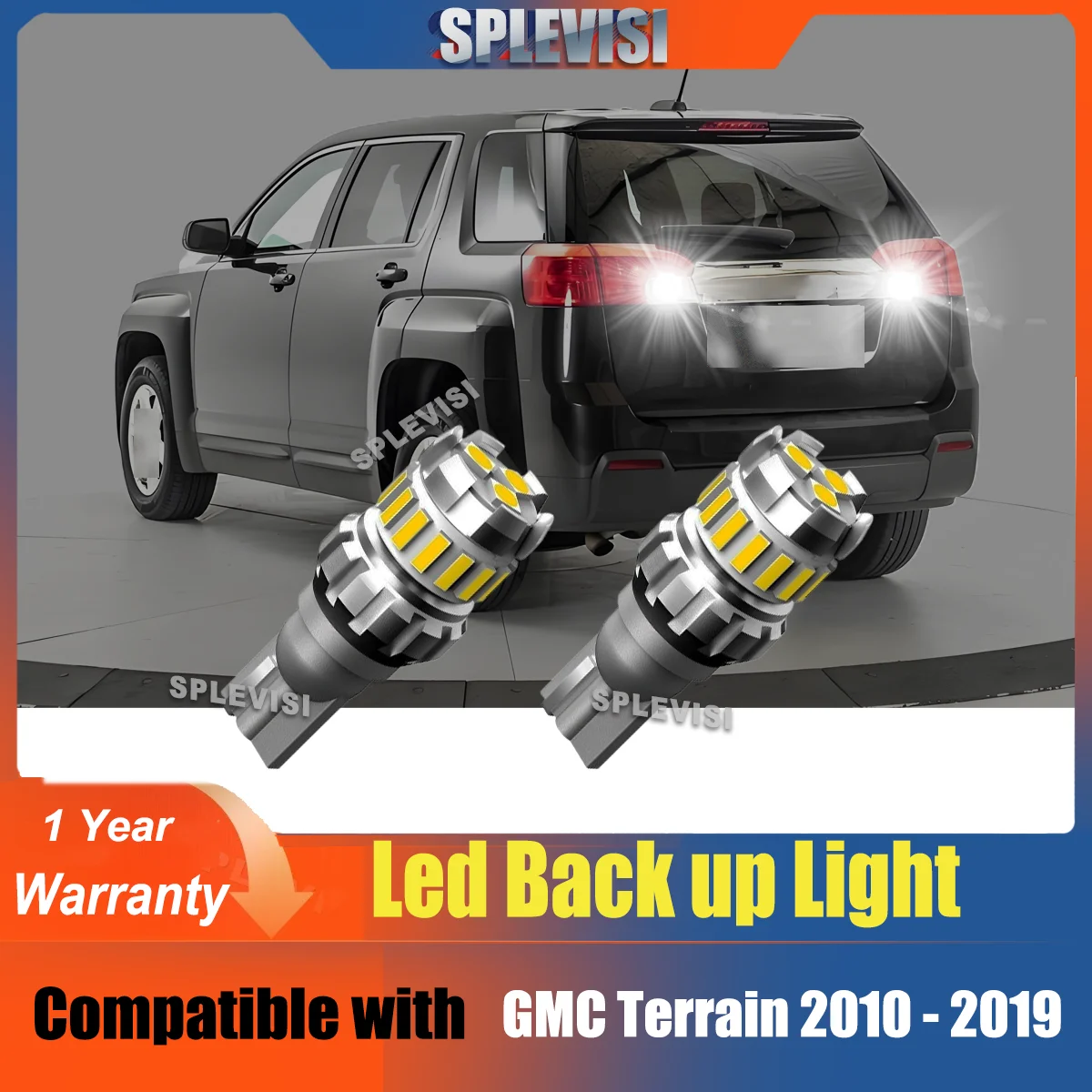 

2PC T15 W16W Back Up Reverse Light 12V 6000K Xenon White For GMC Terrain 2010 2011 2012 2013 2014 2015 2016 2017 2018 2019