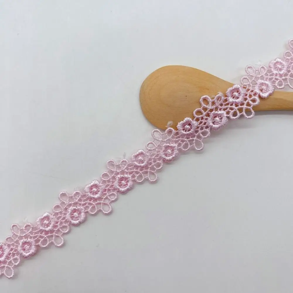 Polyester Material Lace Trim 15 Yards Length Sewing On Ribbons Embroidery Lace Collarbone Chain Design Variety Colour