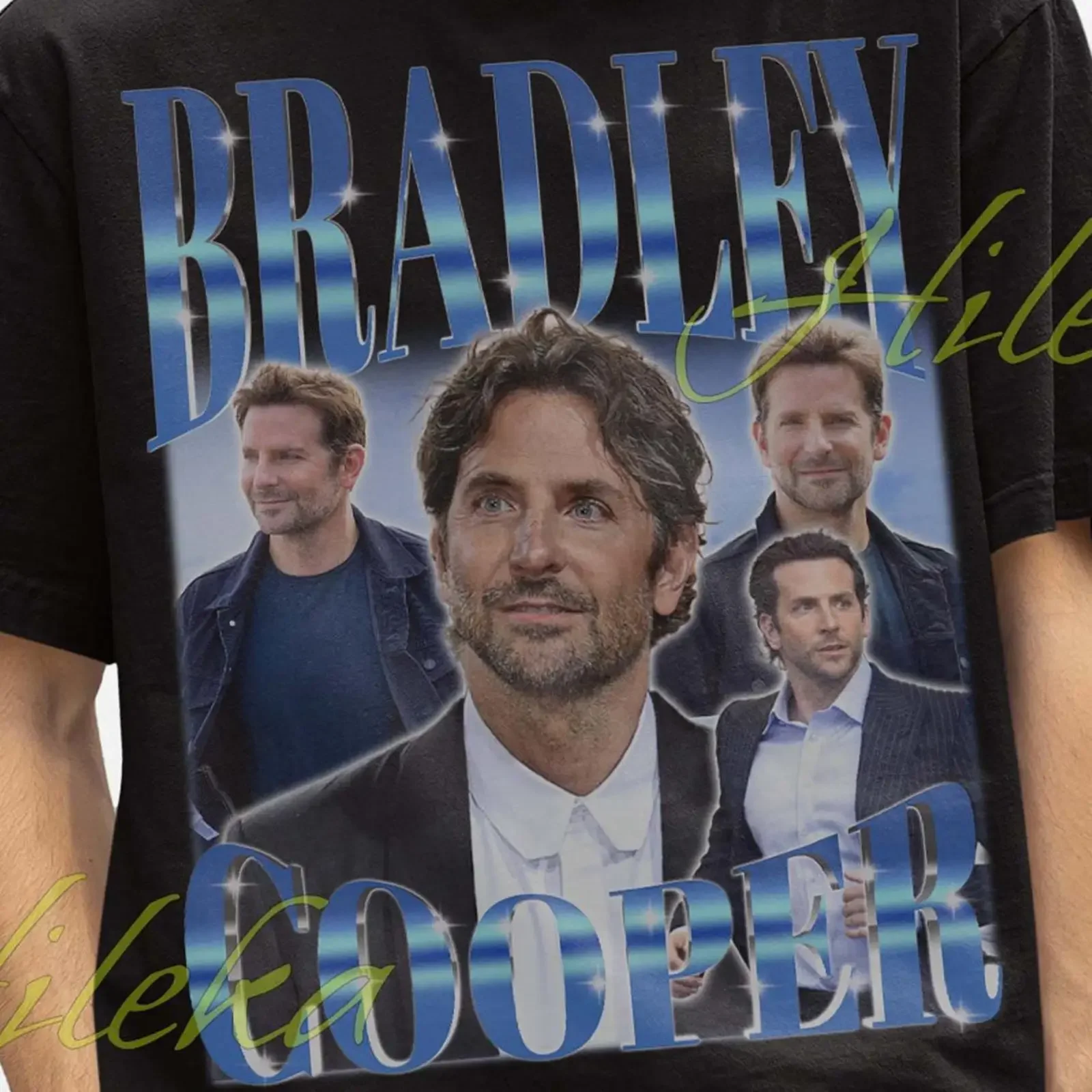 Vintage Bradley Cooper Retro Bootleg T Shirt 90s Style Movie Actor Fans Casual  vintage Washed Stretched graphic Comfortable