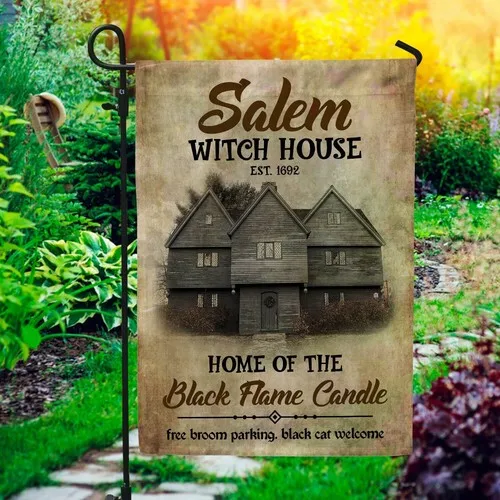 Salem Witches House Est 1692 Home Of The Black Flame Candle Graden Flag IIX WZZ yyi