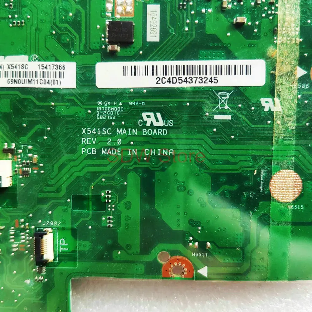 

X541SC Материнская плата для ноутбука ASUS X541S A541SC X541SC F541SC D541SC R541SC Материнская плата 4G-RAM GT810M