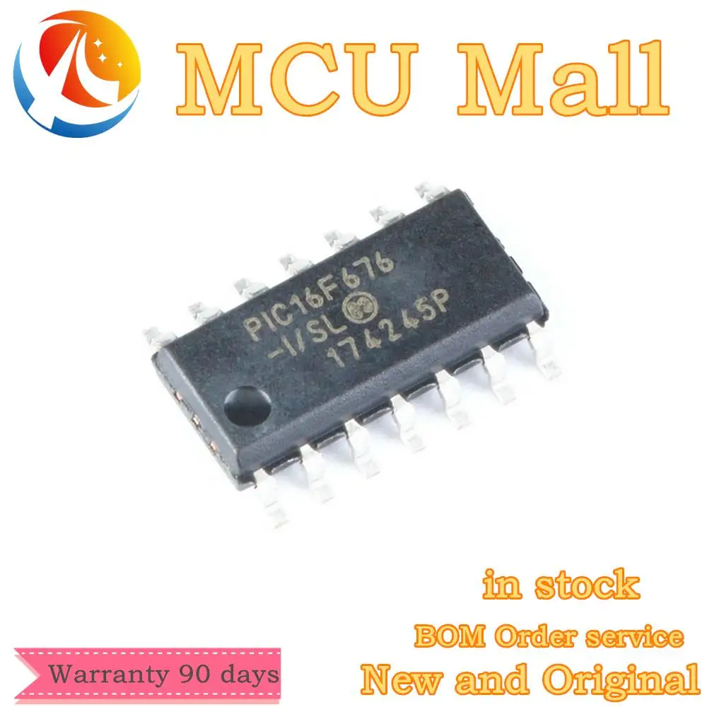 in stock 1PCS  PIC16F676-I/SL PIC16F676 16F676 SOP14 IC