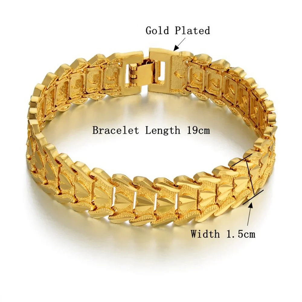 18 Style Choose Men Female 5/20MM Golden Hip Hop Jewelry Gold Color Thick Heavy Copper Material Women Curb Link Chain Bracelet
