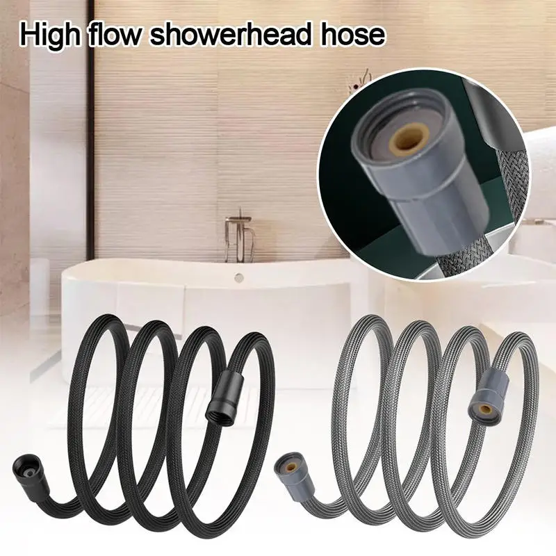 1.5/2M Anti Winding Handheld Shower Hose GI/2 Flexible Shower Tube High Pressure Universal Interface Bath Shower Nylon Pipe
