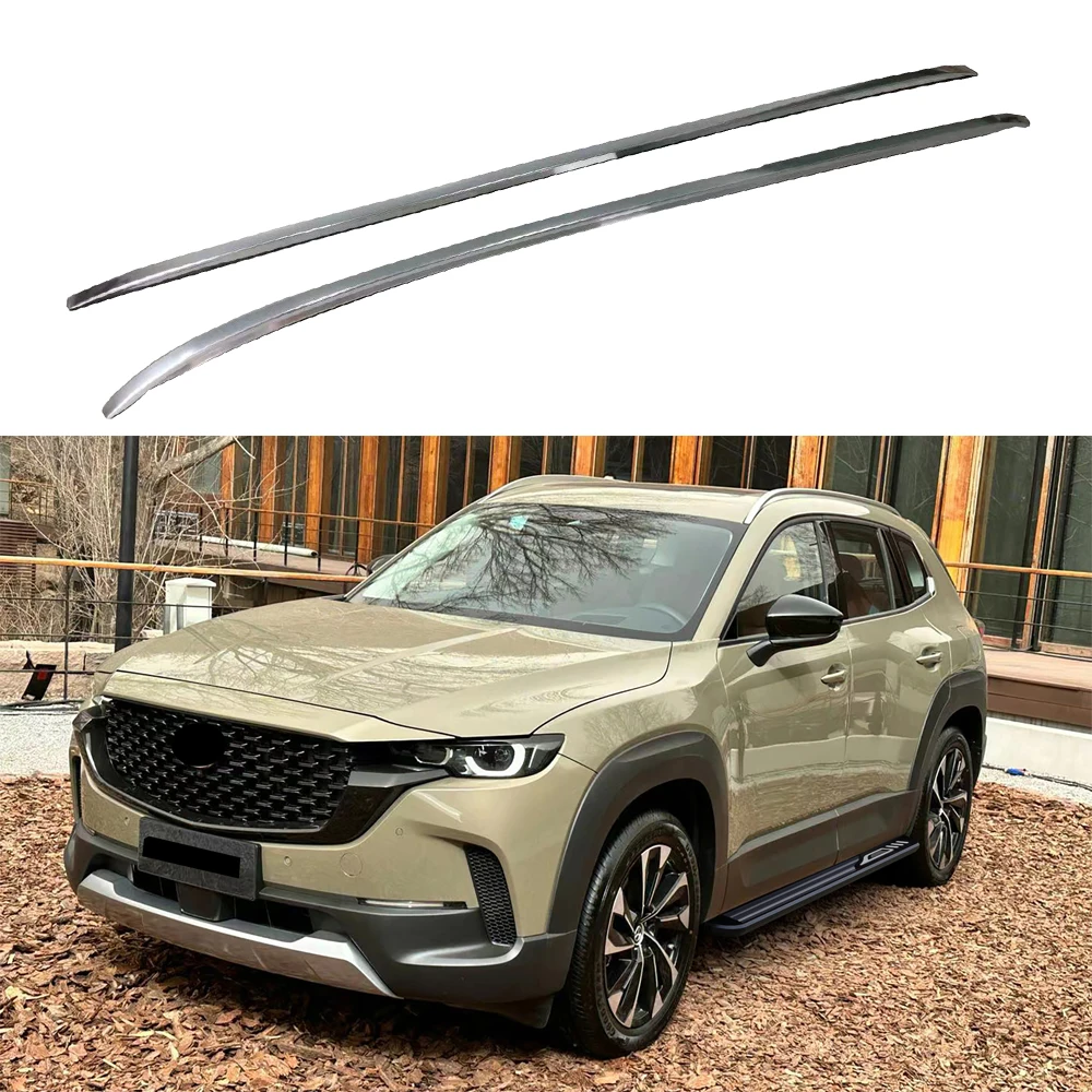 Roof rack  2PCS fits for -Mazda CX-50 2022-2024 aluminum carrier racks all black baggage rails Roof Rail